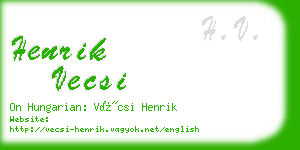 henrik vecsi business card